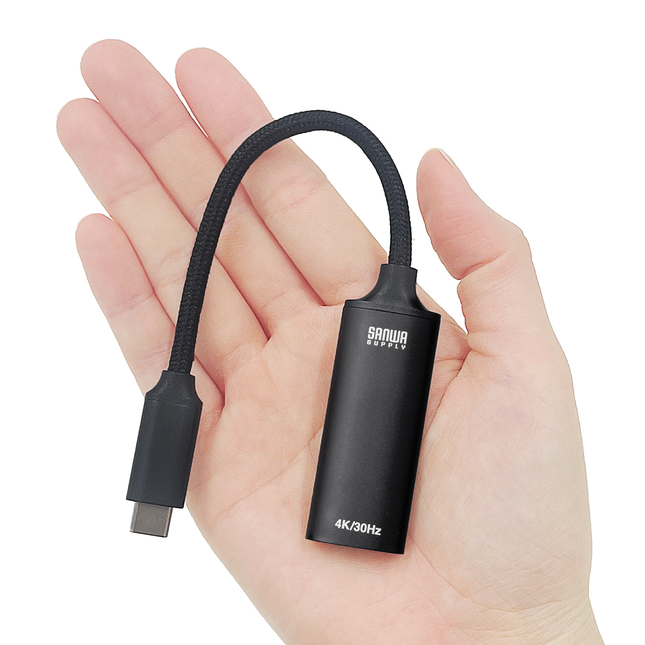 USB C - HDMI �ϊ��A�_�v�^ 50�Z�b�g 4K/30Hz �t��HD/60Hz �P�[�u����11cm iPhone15/16 MacBook iPad Pro Air �Ή� �u���b�N