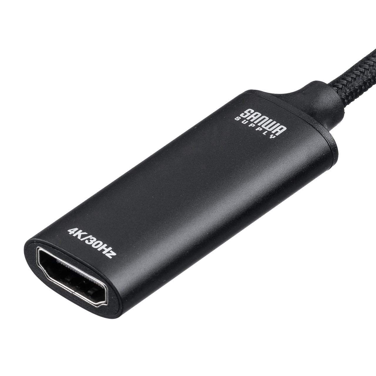 USB C - HDMI �ϊ��A�_�v�^ 50�Z�b�g 4K/30Hz �t��HD/60Hz �P�[�u����11cm iPhone15/16 MacBook iPad Pro Air �Ή� �u���b�N