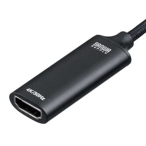 USB C - HDMI �ϊ��A�_�v�^ 50�Z�b�g 4K/30Hz �t��HD/60Hz �P�[�u����11cm iPhone15/16 MacBook iPad Pro Air �Ή� �u���b�N