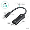 USB C - HDMI ϊA_v^ 4K/30Hz tHD/60Hz P[u11cm iPhone15/16 MacBook iPad Pro Air Ή ubN 500-KC042