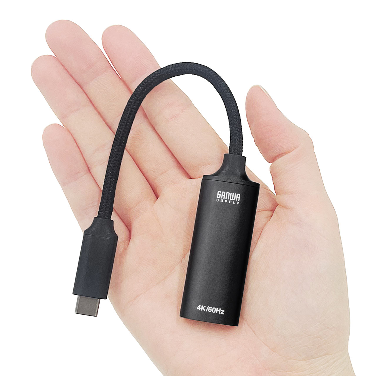 USB C - HDMI ϊA_v^ 4K/60Hz tHD/60Hz P[u11cm iPhone15/16 MacBook iPad Pro Air Ή ubN 500-KC043