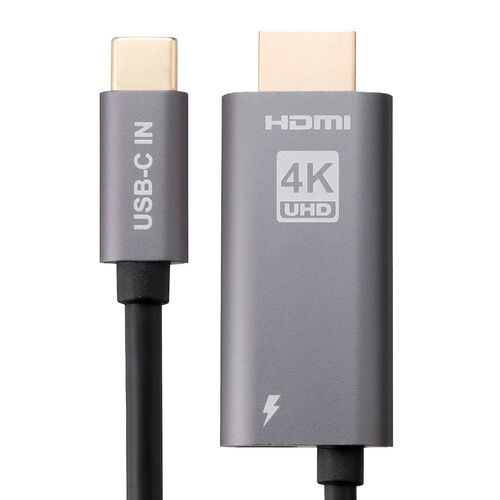 USB Type-C HDMIϊA_v^ 4K/30Hz tHD/60Hz PD60W P[u2 typeC@Ή X}[gtH ^ubgHDR ubN 500-KC045