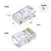 RJ-45RlN^ CAT6A/CAT6/CAT5ep ւ̎b` P[uߎ ђʌ^ P  500-LAN-RJ6AKNH