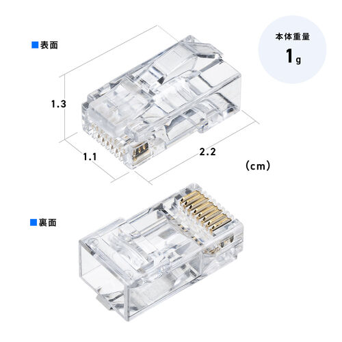 RJ-45RlN^ CAT6A/CAT6/CAT5ep ւ̎b` P[uߎ ђʌ^ P  500-LAN-RJ6AKNH