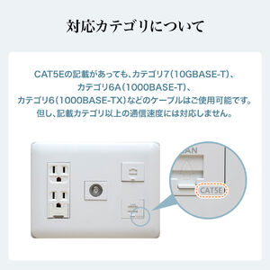 カテゴリ6A ツメ折れ防止LANケーブル 5m ツメ折れ防止カバー ブルー