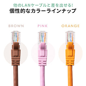 LANケーブル CAT6 より線 ストレート 2m オレンジ 500-LAN6T02Dの販売