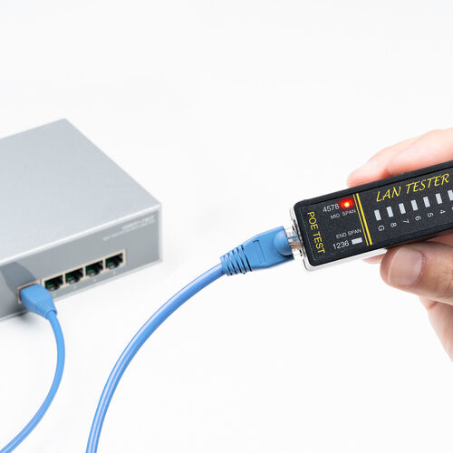 yVi|Cg10{zLANeX^[ PoE`FbJ[@\ RJ-45 RJ-11 e@Eq@E }Olbgt LED\ LEDCg 9Vdr drcLED 500-LANTST5