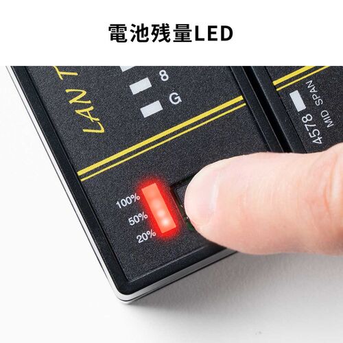 yVi|Cg10{zLANeX^[ PoE`FbJ[@\ RJ-45 RJ-11 e@Eq@E }Olbgt LED\ LEDCg 9Vdr drcLED 500-LANTST5