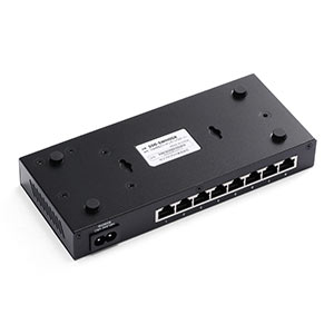 スイッチングハブ LANハブ メタルケース 電源内蔵 ファンレス