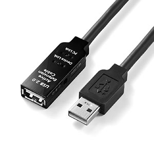 SANWA USB延長ケーブル 30m 500-USB007 ACアダプター付属