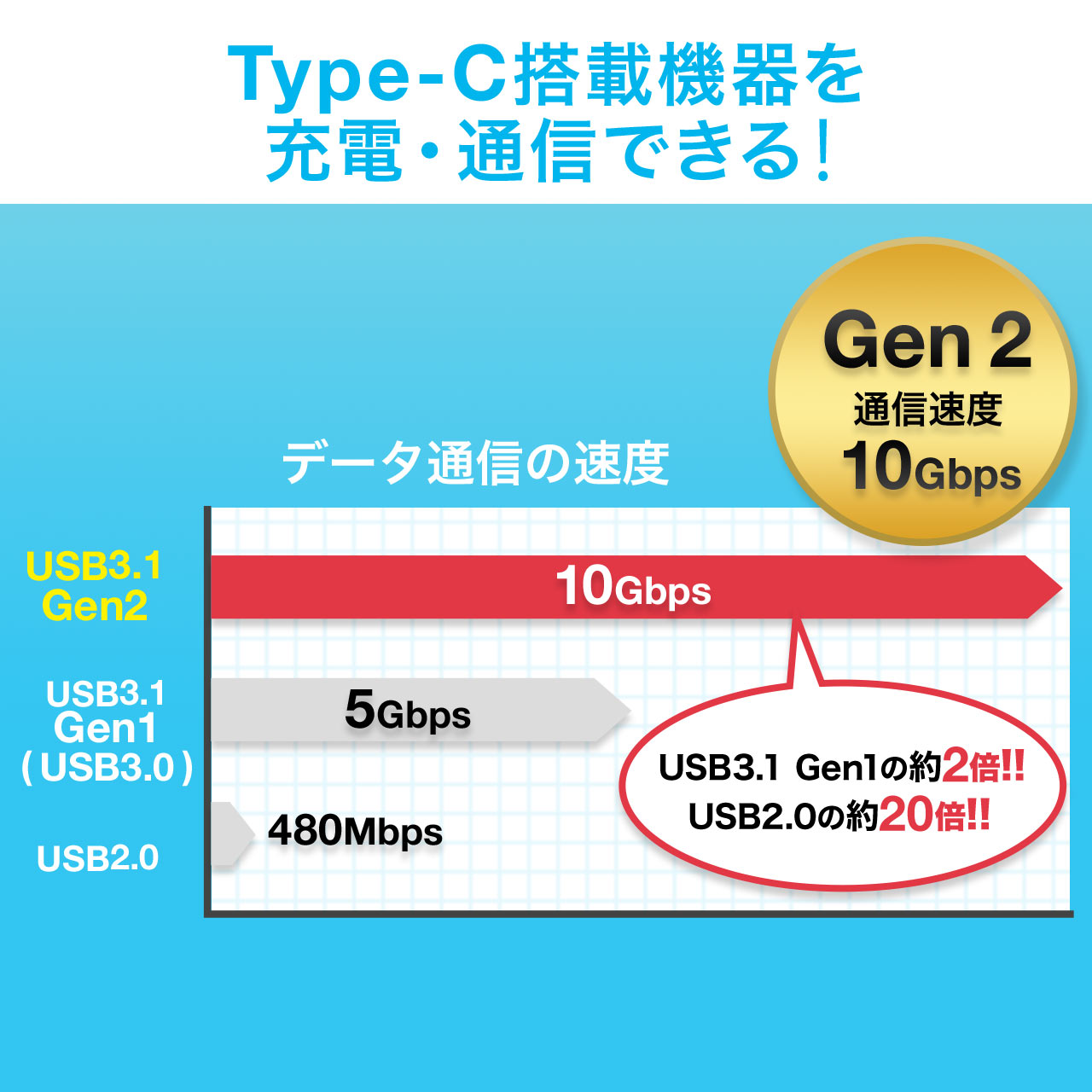 USB ^CvCP[uiUSB3.1EGen2EUSB PDΉEType-CIX/Type-CIXEUSB-IFF؍ς݁E50cmEubNj 500-USB050-05