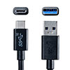 USB Type-Cケーブル 1m USB3.1 Gen2 USB A-Cコネクタ USB-IF認証品 ブラック 500-USB053-1