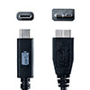 USB タイプCケーブル（USB3.1・Gen2・Type-Cオス/USB3.0 microB・USB-IF認証済み・50cm・ブラック）