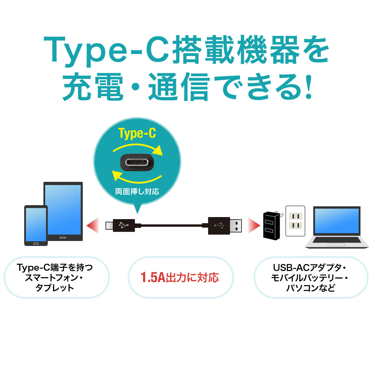 USB ^CvCP[uiUSB2.0EUSB AIX/Type-CIXE1mEPS5ΉEubNj 500-USB056-1
