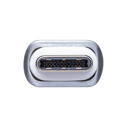 PD電力表示機能付き USB Type-Cケーブル USB PD240W対応 e-marker搭載 1m やわらかシリコンケーブル USB2.0 充電 データ転送 スマホ タブレット ホワイト 500-USB078