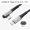 ynƍՃZ[zUSB Type-CP[u L USB PD100W VRbV ܂Ȃ CtoC ^CvC USB2.0 [d f[^] X}z ^ubg 1m ubN 500-USB079BK