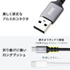 USB Type-CP[u L 15W |GXebV ϋv AtoC USB2.0 [d f[^] X}z ^ubg Nintendo Switch 2m 500-USB083-2BK