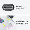 莮 USB Type-CP[u  CtoC 1.2m PD60W [dP[u f[^] ^ iPad iPhone X}z ^ubg ubN 500-USB086BK