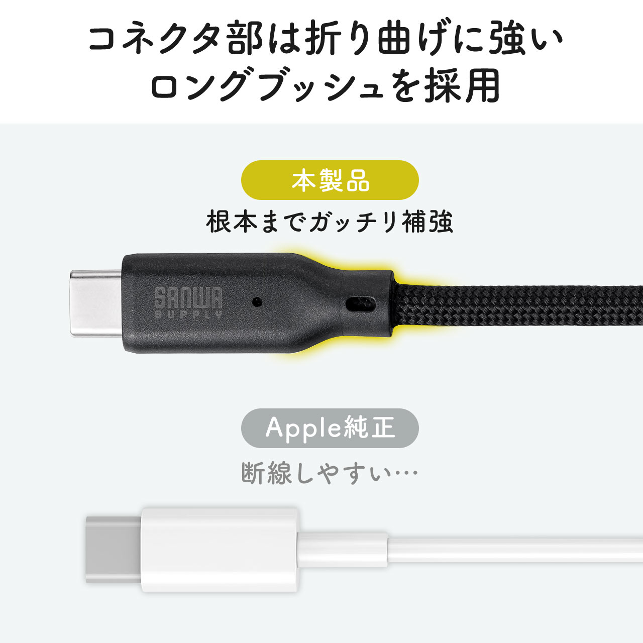 }OlbgP[u USB Type-CP[u }[d PD240v ܂Ƃ܂₷ f[^] 480Mbps iPhone16Ή 1m ubN 500-USB088-1BK