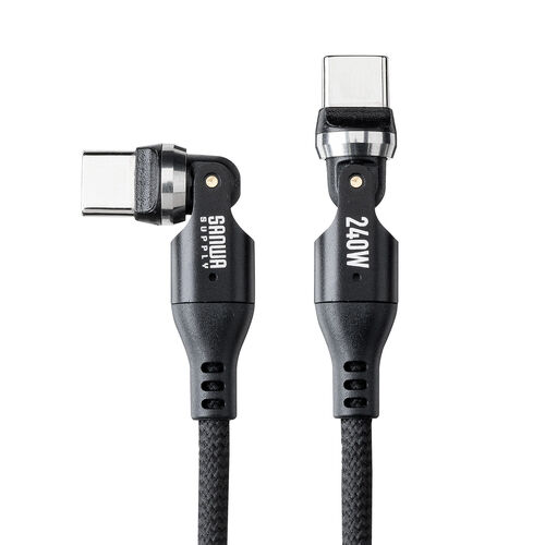 540����]�ŃX�g���X�[���I�P�[�u���̏펯��ς���S�����ɓ���Type-C�P�[�u��