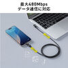 USB Type-CP[u PD240W L SΉP[u []RlN^ X}z switch [d 540] USB2.0 480Mbps 1.8m ubN 500-USB090-18BK