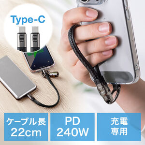 yViP10{zUSBP[u USB Type-C Xgbv }[d PD240WΉ nhXgbv iPhone16 22cm ubN