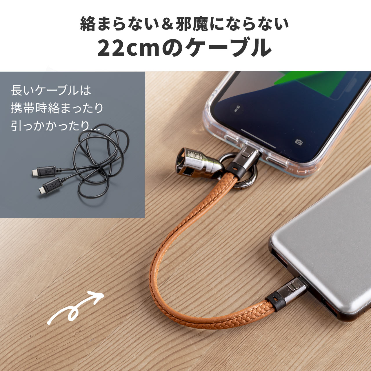 yViP10{zUSBP[u USB Type-C Xgbv }[d PD240WΉ nhXgbv iPhone16 22cm ubN 500-USB097BK