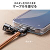 yViP10{zUSBP[u USB Type-C Xgbv }[d PD240WΉ nhXgbv iPhone16 22cm ubN 500-USB097BK