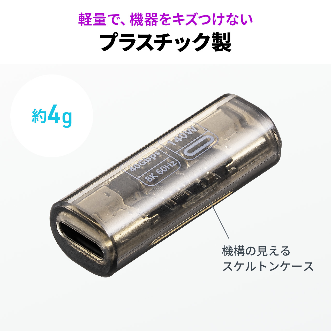 �y�r�W�l�X�����Z�[���zUSB-C ���p�A�_�v�^ �d�͕\���@�\ ���X-���X ���� USB 40Gbps PD 140W �f���o�� 8K 60Hz ���� Type-C �N���A�J���[ �X�P���g���f�U�C��
