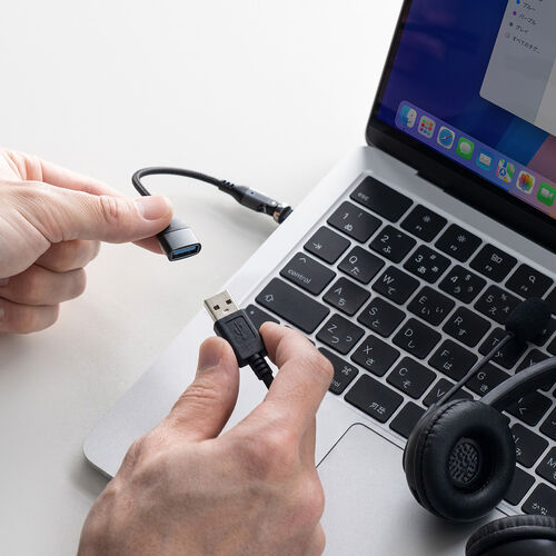 500-USB102��USB-A to C�ϊ��Ƃ��Ďg����