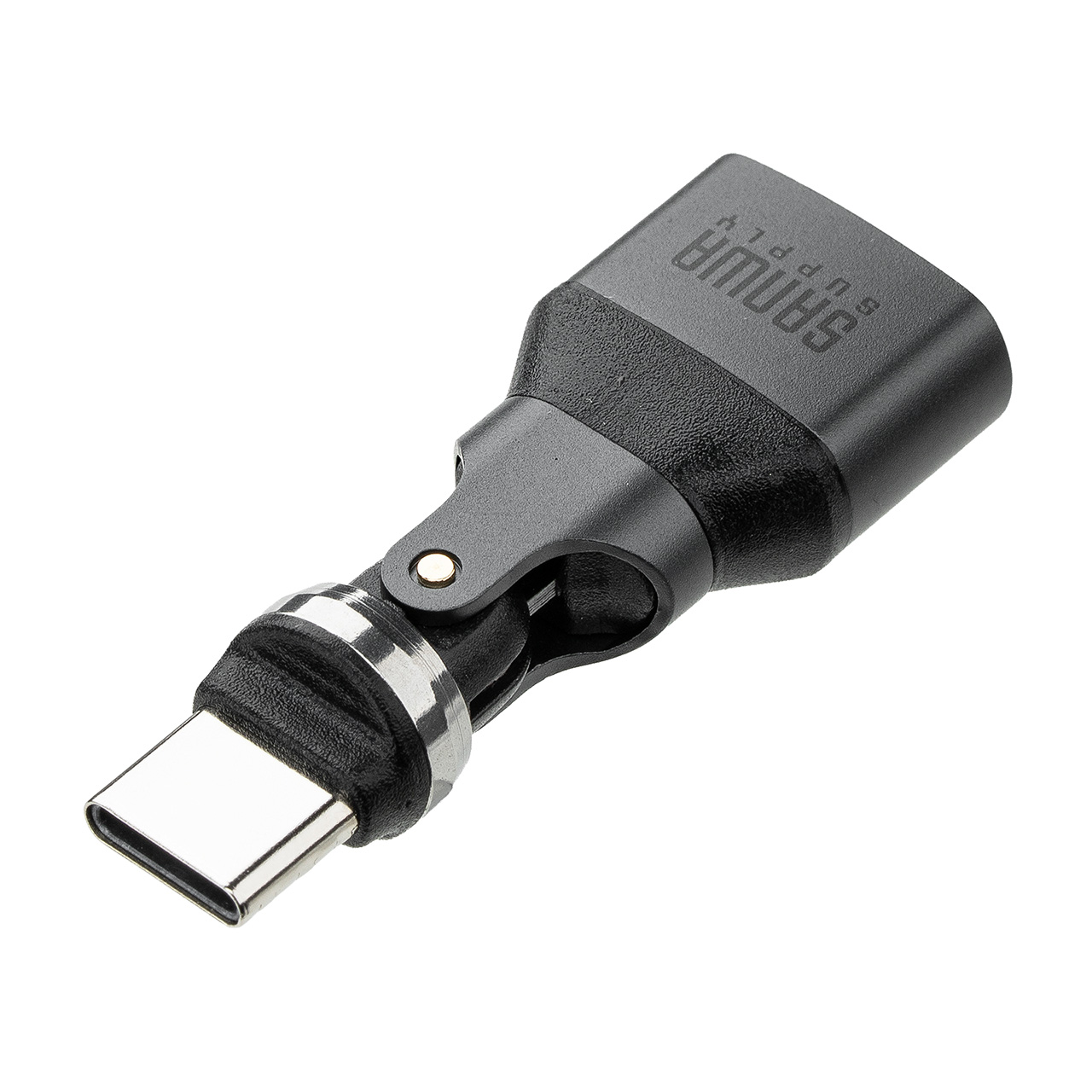 USB A to C �ϊ��A�_�v�^ 540����] �㉺���E �S�����Ή� L�� L�^ �R�l�N�^ USB2.0 Type-C�I�X-USB A���X �����ϊ� �K�����^���b�N