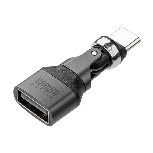 USB A to C �ϊ��A�_�v�^ 540����] �㉺���E �S�����Ή� L�� L�^ �R�l�N�^ USB2.0 Type-C�I�X-USB A���X �����ϊ� �K�����^���b�N