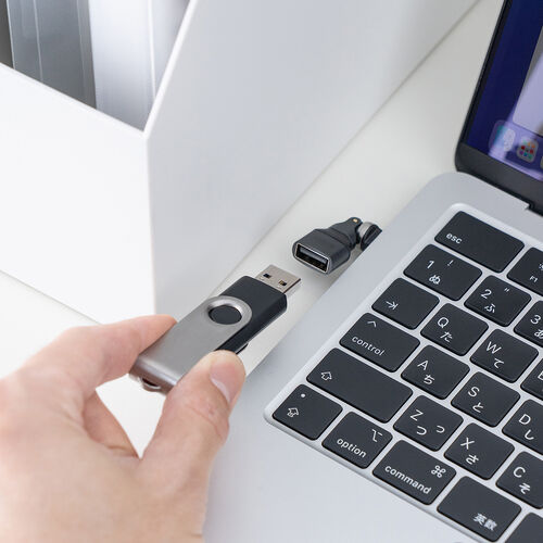 USB A to C �ϊ��A�_�v�^ 540����] �㉺���E �S�����Ή� L�� L�^ �R�l�N�^ USB2.0 Type-C�I�X-USB A���X �����ϊ� �K�����^���b�N