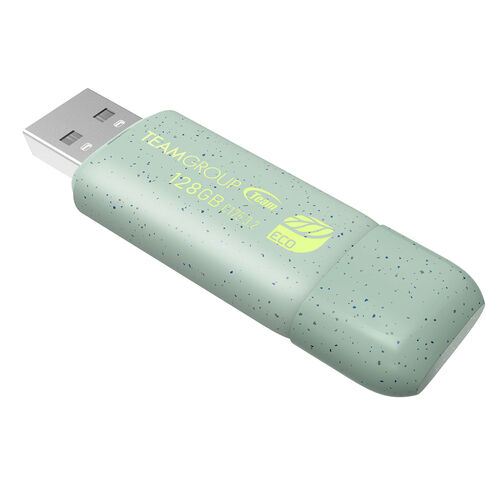 USBメモリ 128GB エコ 再生プラスチック USB 3.2 Gen1 キャップ式 RoHS 環境保護認証 SDGs C175 ECO Team製 600-3UF128ECO