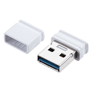 USBメモリ（超小型・高速データ転送・キャップ式・32GB・USB3.2 Gen1・ホワイト）