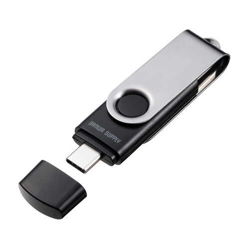 USBメモリ 32GB USB A Type-C 両対応 USB 5Gbps(USB3.2 Gen1) ネック