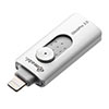 iPhone・iPad USBメモリ 128GB（USB3.1 Gen1・Lightning対応・MFi認証・iStickPro 3.0・シルバー） 