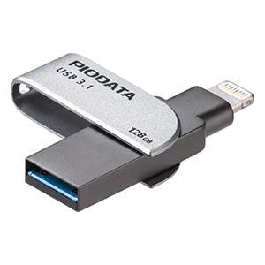iPhoneEiPad USB 128GB@USB3.2 Gen1(USB3.1/3.0)ELightningΉEMFiF؁EXCO