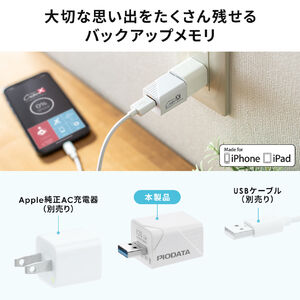 iPhone iPad バックアップ USBメモリ 1TB MFi認証 USB3.2 Gen1(USB3.1