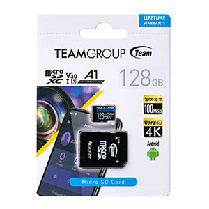 【アフターセール】microSDXCカード 128GB UHS-I U3 V30 SDカード変換アダプタ付き Nintendo Switch対応  Team製 600-MCSD128G