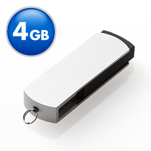 USBフラッシュメモリ（シルバースイングタイプ・4GB）