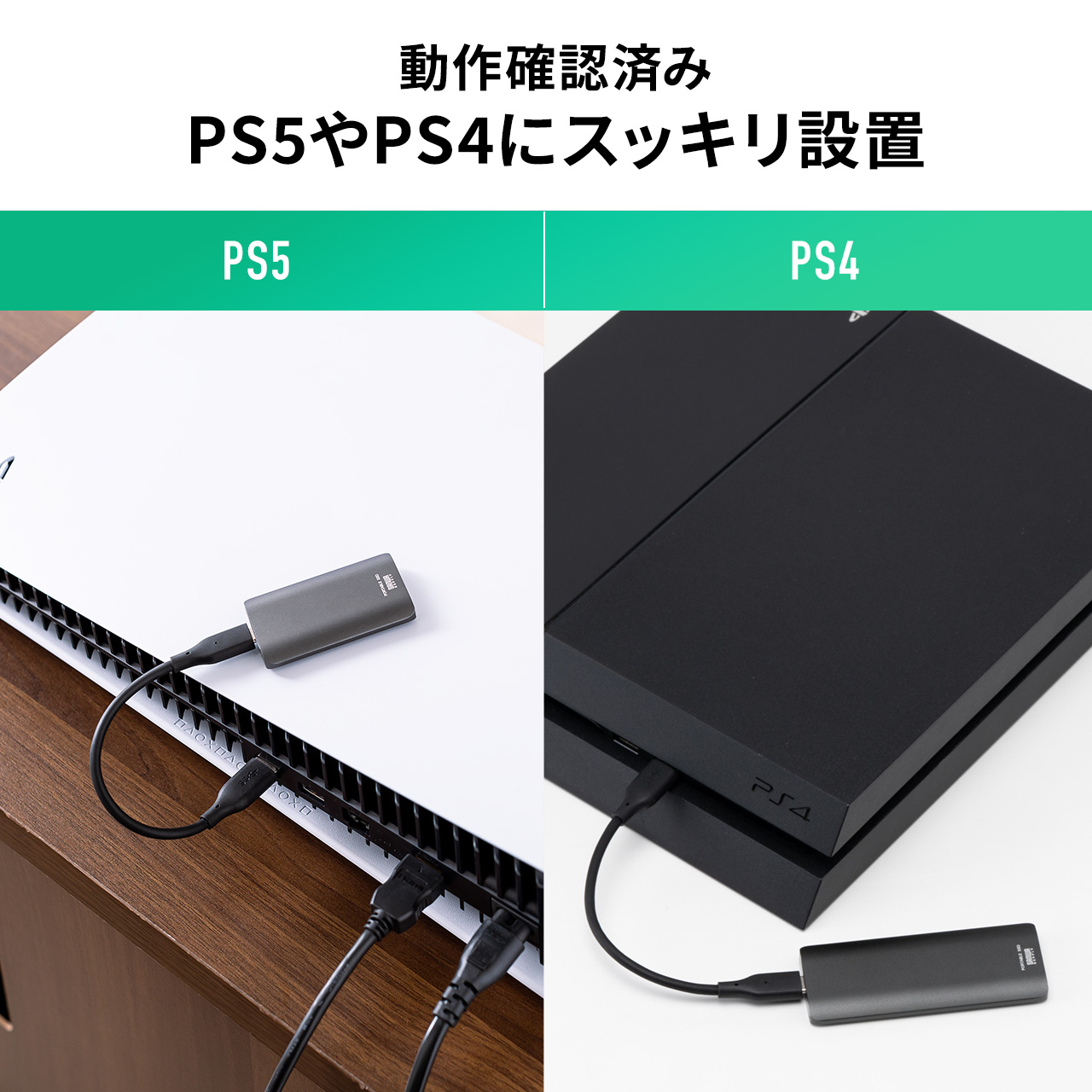 ポータブルSSD 外付け USB3.2 Gen2 1TB 最大読み込み速度約540MB/s 