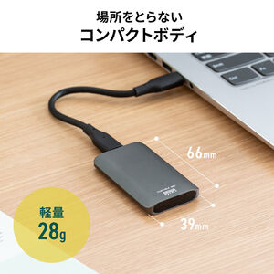 ポータブルSSD 外付け USB3.2 Gen2 1TB 最大読み込み速度約540MB/s