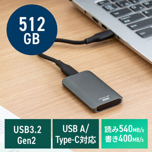 |[^uSSD Ot USB3.2 Gen2 512GB  őǂݍݑx540MB/s  ^ er^ PS5/PS4/Xbox Series X Type-A/Type-C
