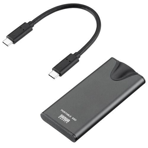 |[^uSSD 2TB Ǐoő2000MB/s ^ USB Type-Cڑ USB20Gbps USB3.2 Gen2~2 P[u^ Vo[ 600-USSH2TB