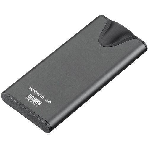 |[^uSSD 512GB Ǐoő2000MB/s ^ USB Type-Cڑ USB20Gbps USB3.2 Gen2~2 P[u^ Vo[ 600-USSH512GB