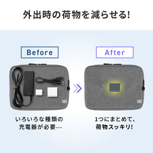 USB[d PD [d ő65W 1|[g Type-C~1 GaN̗p ܂肽ݎvO ^ L[u }[d m[gp\R X}z ^ubg PSEKi 700-AC044