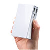 【飛行機持込可】モバイルバッテリー（ACプラグ内蔵・最大2.1A出力・大容量10000ｍAh・2ポート搭載・iPhone/iPad充電対応）