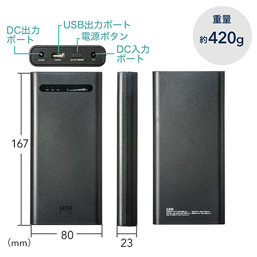 ノートパソコン用モバイルバッテリー 大容量17400mAh 62.64Wh 飛行機内持ち込み可 日本メーカー製リチウムイオン電池 PSE適合品
