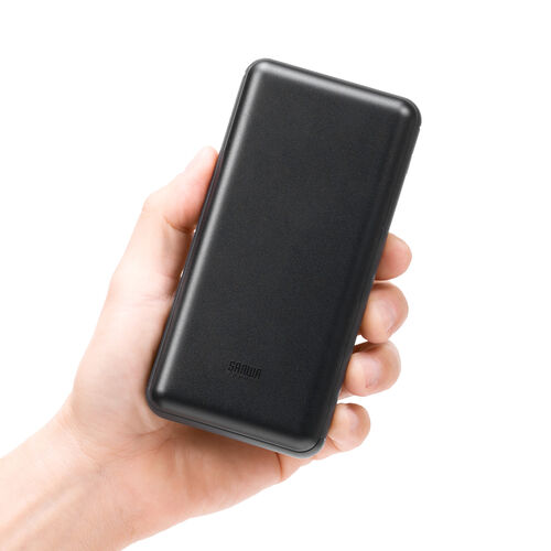 モバイルバッテリー スマホバッテリー 大容量 20000mAh PD20W 高速充電 PSE認証済み iPhone Android 薄型 アルミ 飛行機持ち込み可能 700-BTL051BK